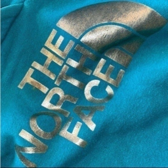 The north face blue gold hoodie sweatshirt top shirt - Picture 2 of 3